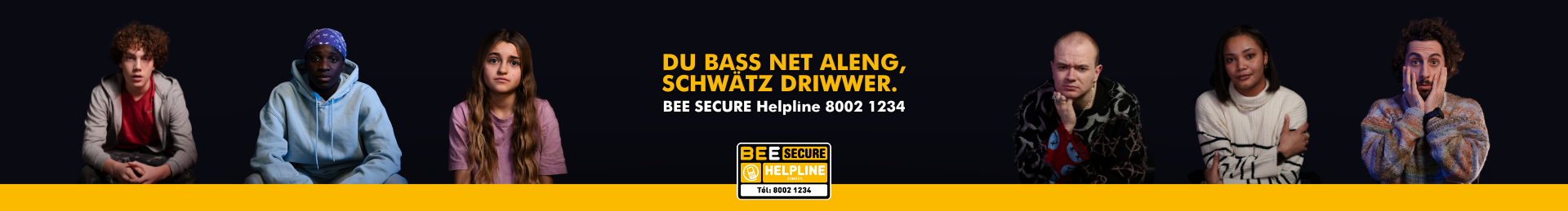 Nouvelle campagne pour la BEE SECURE Helpline : « Tu n'es pas seul. N'hésite pas à en parler. »