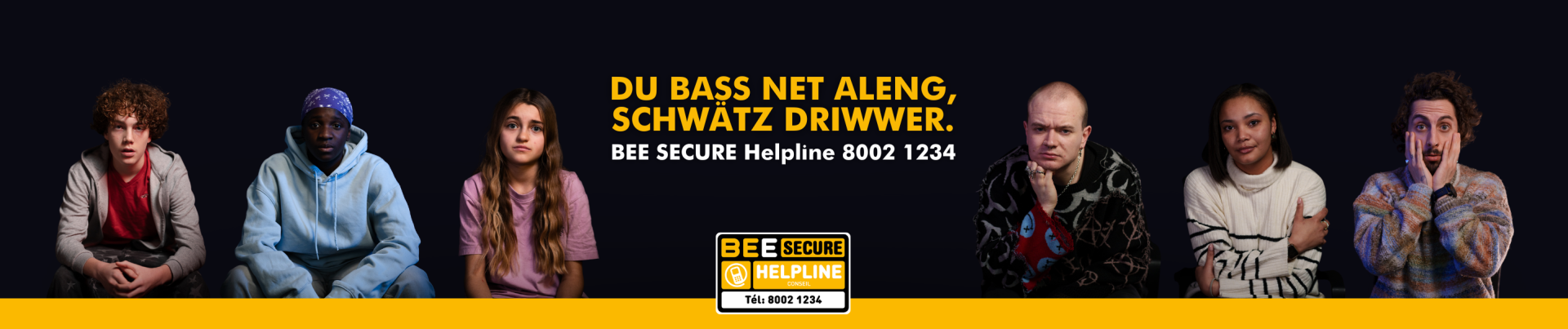 Nouvelle campagne pour la BEE SECURE Helpline : « Tu n'es pas seul. N'hésite pas à en parler. »